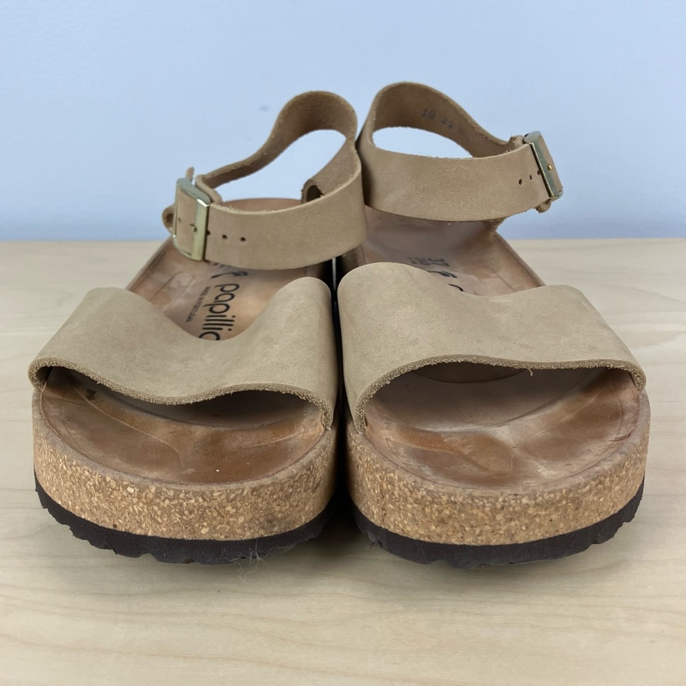 Birkenstock Papillio Women’s Size 37 / 6.0 Glenda Light Tan Leather Sandals - Picture 6 of 12